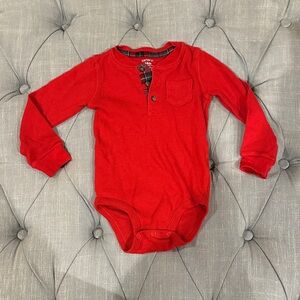 Carter's Red Long Sleeve Bodysuit